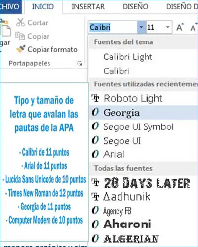 Fuente - ¿Cómo hacer un formato APA en Word? | apa.org.es