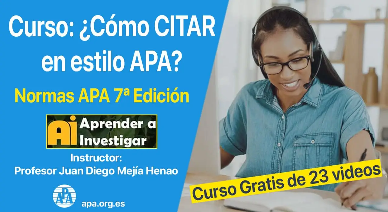 Curso Gratis Normas APA 7ᵃ ed. “CITAS”- Aprender a investigar (YT)