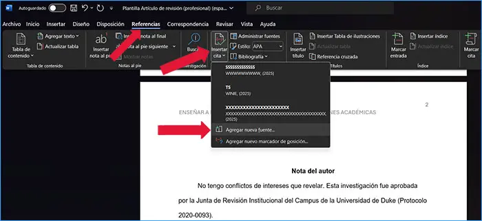 Formato APA: Citas (Hacer un Formato APA en Word - Guía paso a paso) | apa.org.es