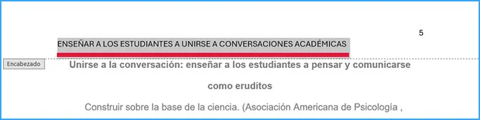 Formato APA: Encabezado (Hacer un Formato APA en Word - Guía paso a paso) | apa.org.es