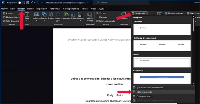 Formato APA: Encabezados (Hacer un Formato APA en Word - Guía paso a paso) | apa.org.es