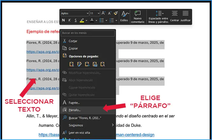 Formato APA: Referencias (Hacer un Formato APA en Word - Guía paso a paso) | apa.org.es