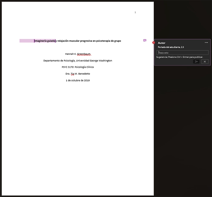 Plantillas del formato APA para estudiantes (con anotaciones) (img) (archivos Word - Descarga Gratis) | apa.org.es